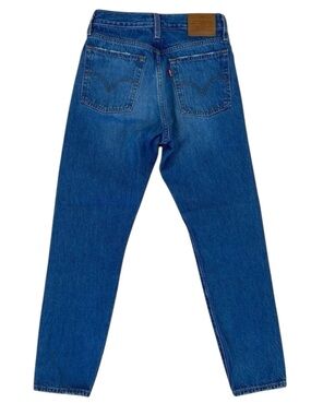 Levis premium denim wedgie jeans button fly blue 100% cotton high rise waist 25
